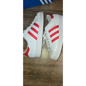 **Adidas Originals Superstar Shoes - White/Red**
